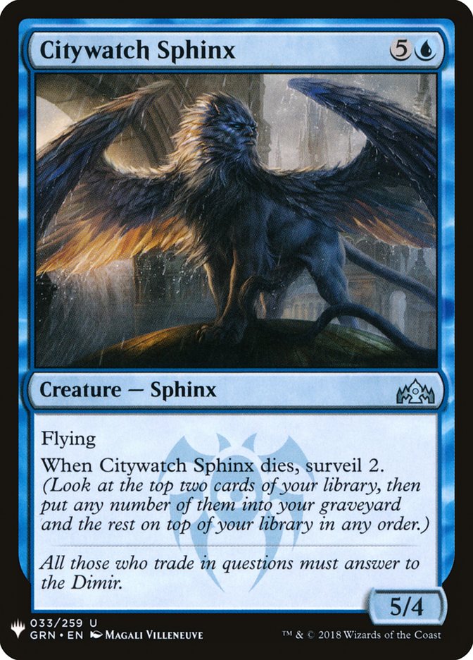 Citywatch Sphinx [Mystery Booster] | Boutique FDB TCG