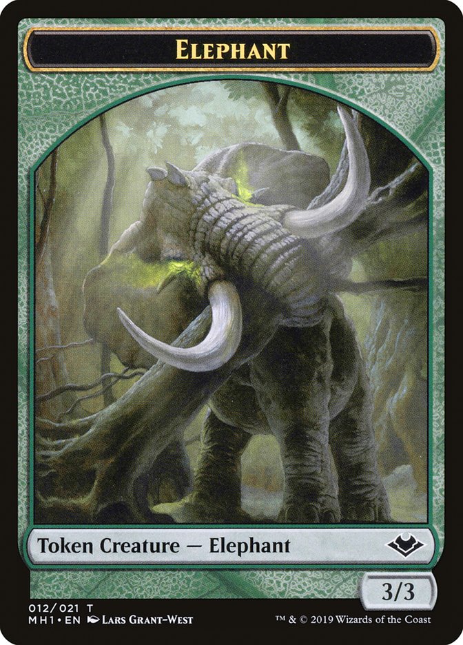 Soldier (004) // Elephant (012) Double-Sided Token [Modern Horizons Tokens] | Boutique FDB TCG