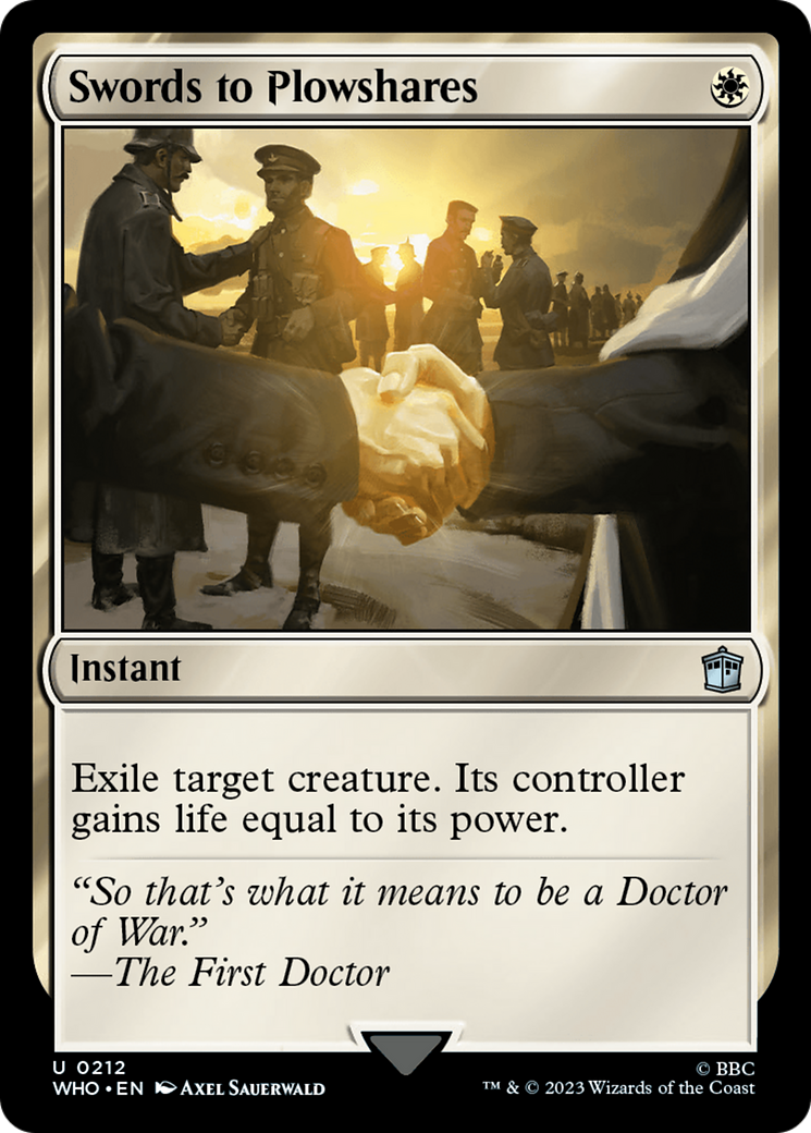 Swords to Plowshares [Doctor Who] | Boutique FDB TCG