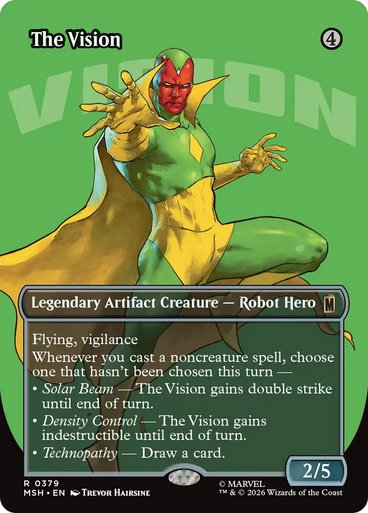 The Vision (Borderless) [Marvel Super Heroes] | Boutique FDB TCG