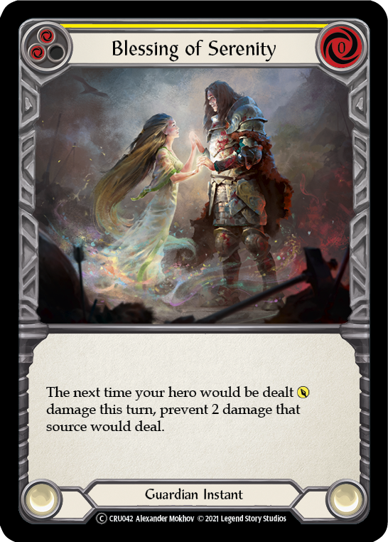 Blessing of Serenity (Yellow) [U-CRU042] (Crucible of War Unlimited)  Unlimited Rainbow Foil | Boutique FDB TCG