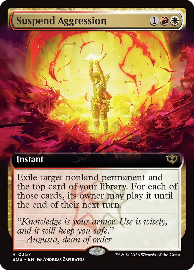 Suspend Aggression (Extended Art) [Secrets of Strixhaven] | Boutique FDB TCG