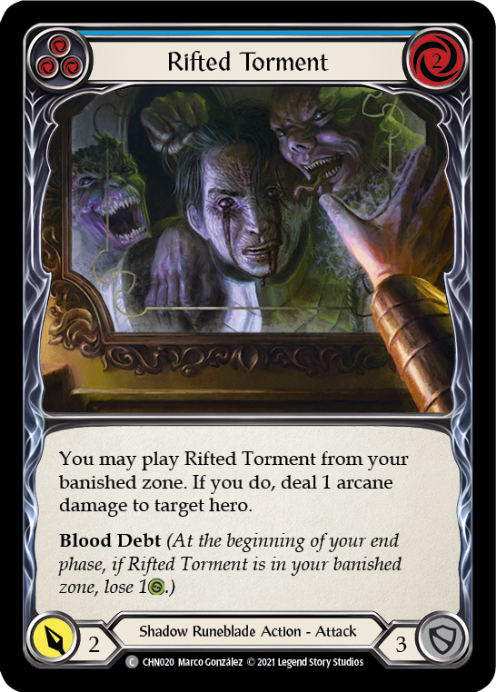 Rifted Torment (Blue) [CHN020] (Monarch Chane Blitz Deck) | Boutique FDB TCG