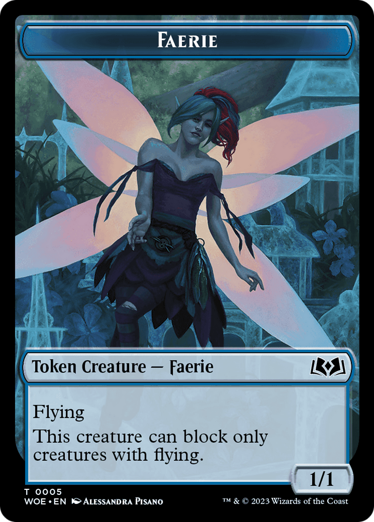 Faerie // Food (0010) Double-Sided Token [Wilds of Eldraine Tokens] | Boutique FDB TCG