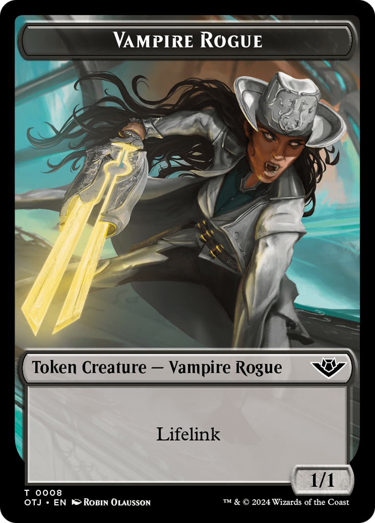 Vampire Rogue // Plot Double-Sided Token [Outlaws of Thunder Junction Tokens] | Boutique FDB TCG