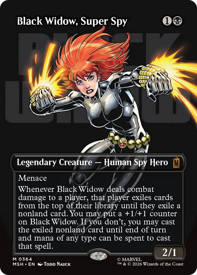 Black Widow, Super Spy (Borderless) (0364) [Marvel Super Heroes] | Boutique FDB TCG