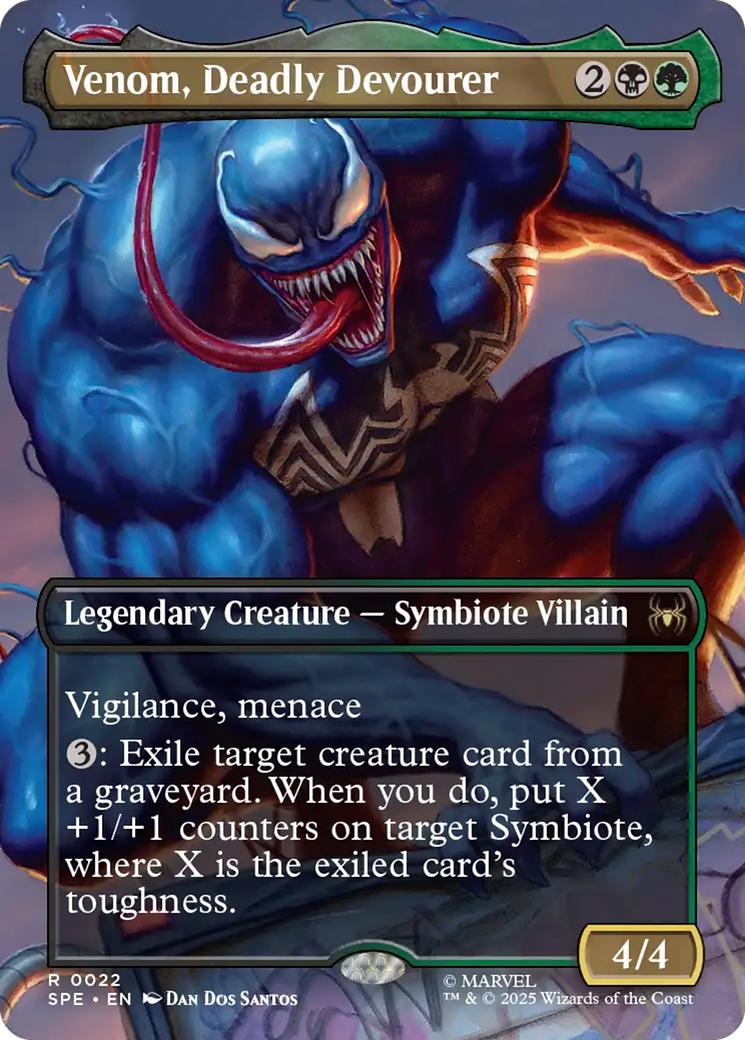 Venom, Deadly Devourer (Borderless) [Marvel's Spider-Man: Eternal-Legal] | Boutique FDB TCG