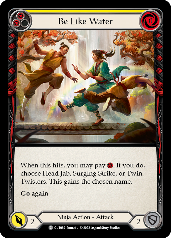 Be Like Water (Yellow) [OUT069] (Outsiders)  Rainbow Foil | Boutique FDB TCG