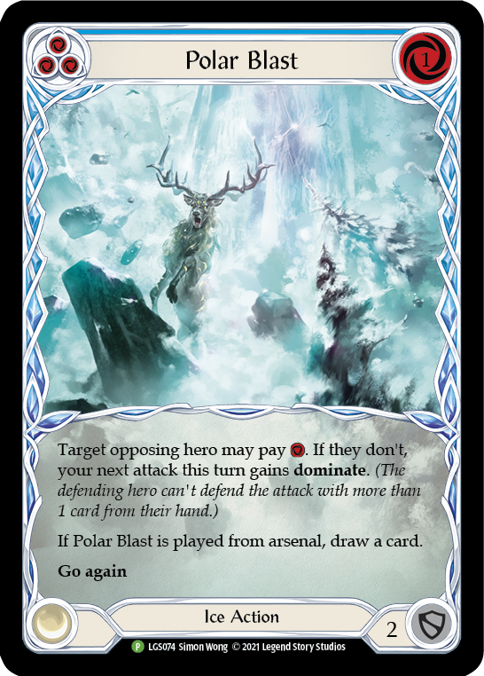 Polar Blast (Blue) [LGS074] (Promo)  Rainbow Foil | Boutique FDB TCG