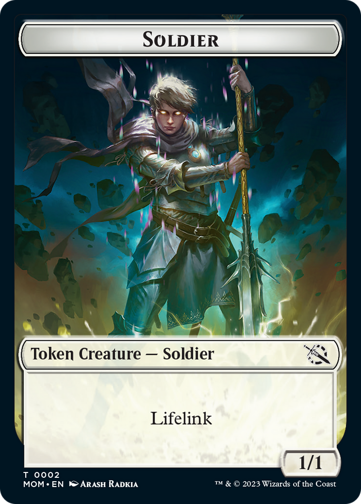 Soldier // Teferi Akosa of Zhalfir Emblem Double-Sided Token [March of the Machine Tokens] | Boutique FDB TCG