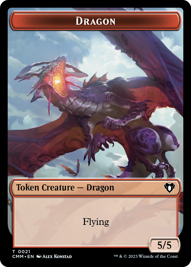 Dragon Token (21) [Commander Masters Tokens] | Boutique FDB TCG