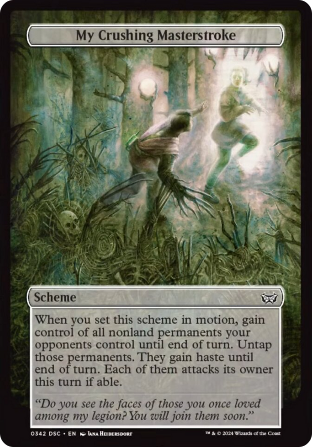 My Crushing Masterstroke (Full Art) [Duskmourn: Archenemy] | Boutique FDB TCG