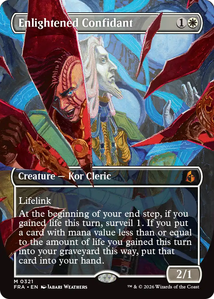 Enlightened Confidant (Borderless) (0321) [Reality Fracture] | Boutique FDB TCG