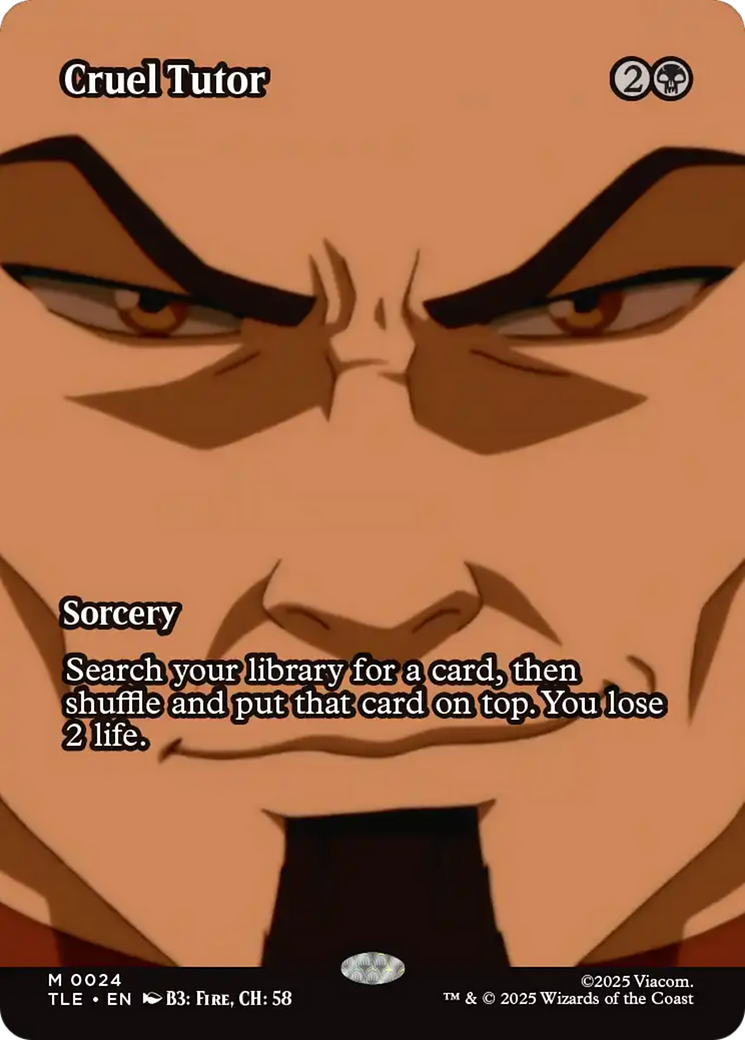 Cruel Tutor (Borderless) [Avatar: The Last Airbender: Eternal-Legal] | Boutique FDB TCG