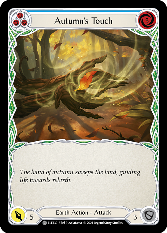 Autumn's Touch (Blue) [ELE130] (Tales of Aria)  1st Edition Rainbow Foil | Boutique FDB TCG