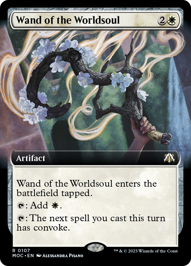 Wand of the Worldsoul (Extended Art) [March of the Machine Commander] | Boutique FDB TCG