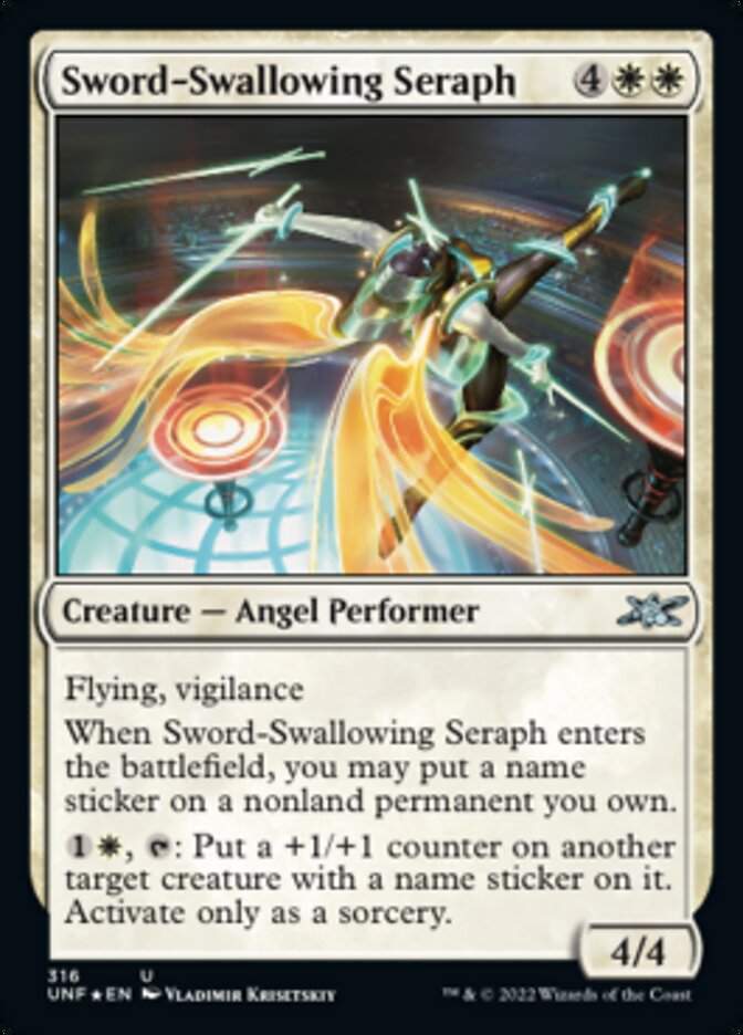 Sword-Swallowing Seraph (Galaxy Foil) [Unfinity] | Boutique FDB TCG