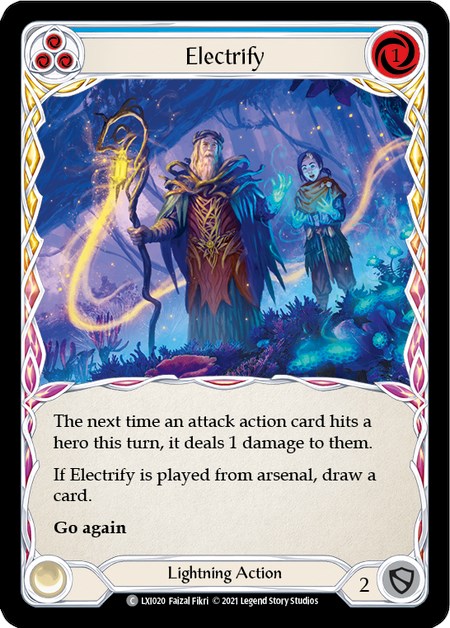 Electrify (Blue) [LXI020] (Tales of Aria Lexi Blitz Deck)  1st Edition Normal | Boutique FDB TCG