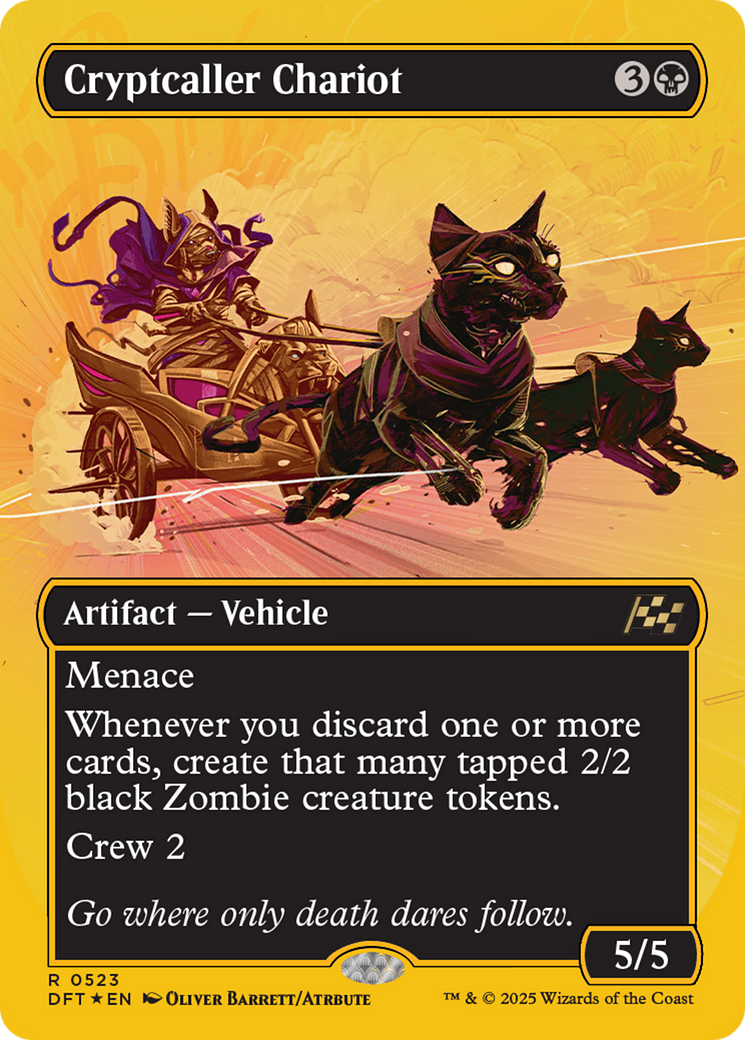 Cryptcaller Chariot (Borderless) (First-Place Foil) [Aetherdrift] | Boutique FDB TCG