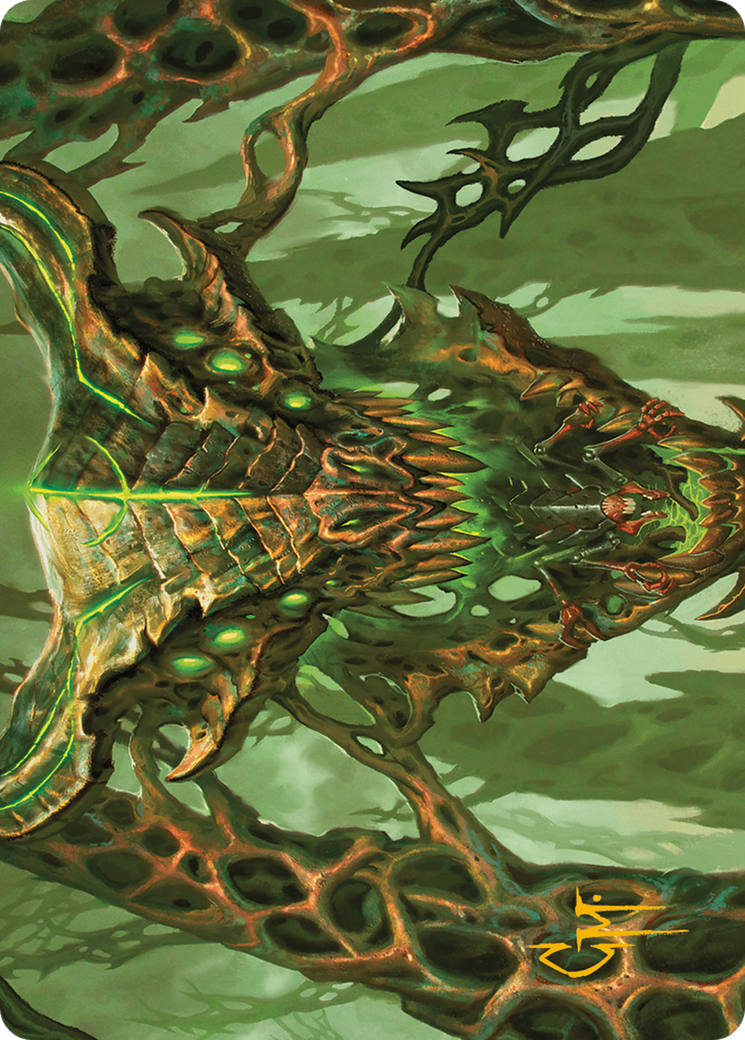 Colossal Dreadmask Art Card (Gold-Stamped Signature) [Modern Horizons 3 Art Series] | Boutique FDB TCG