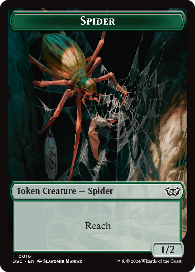 Treefolk // Spider Double-Sided Token [Duskmourn: House of Horror Commander Tokens] | Boutique FDB TCG