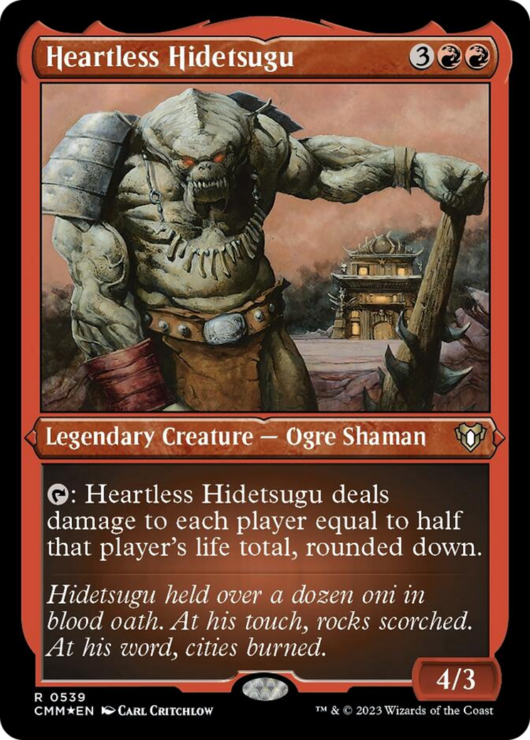 Heartless Hidetsugu (Foil Etched) [Commander Masters] | Boutique FDB TCG