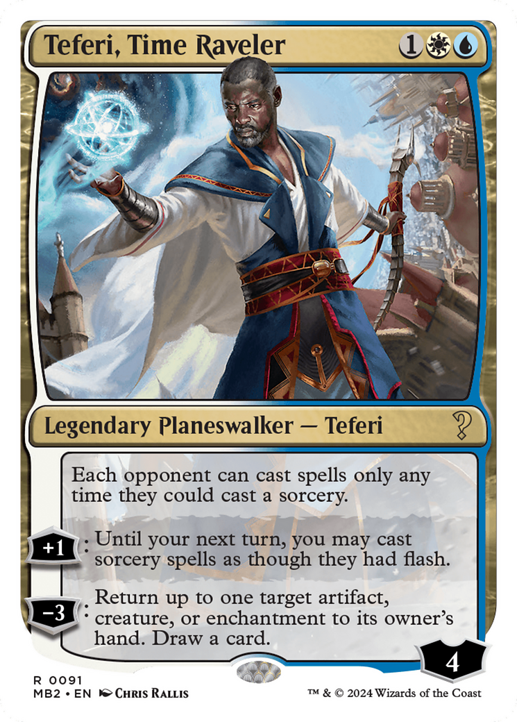 Teferi, Time Raveler (White Border) [Mystery Booster 2] | Boutique FDB TCG