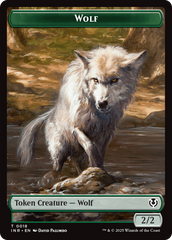 Wolf (0018) // Emblem - Arlinn, Embraces by the Moon Double-Sided Token [Innistrad Remastered Tokens] | Boutique FDB TCG