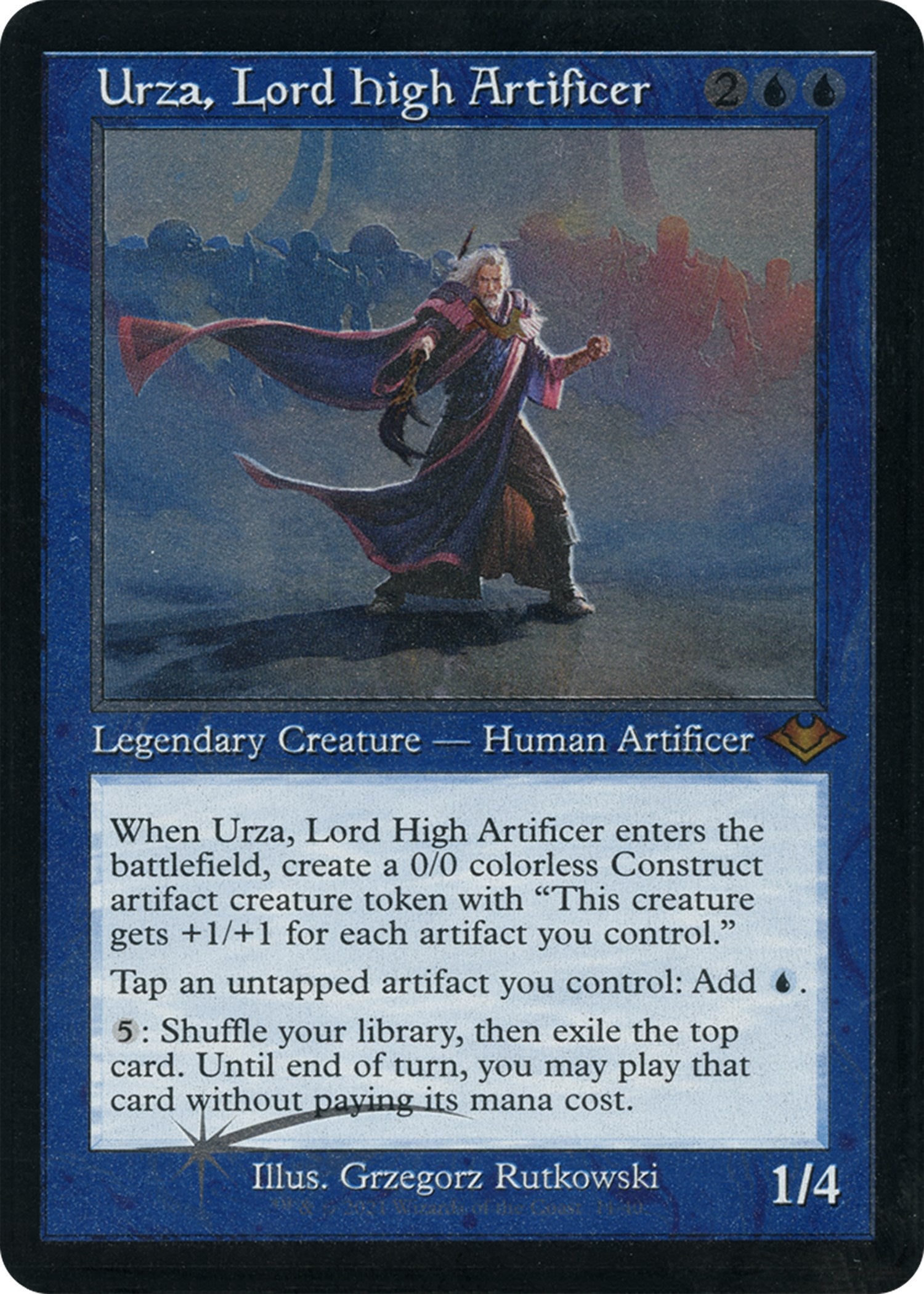 Urza, Lord High Artificer (Retro Foil Etched) [Modern Horizons] | Boutique FDB TCG