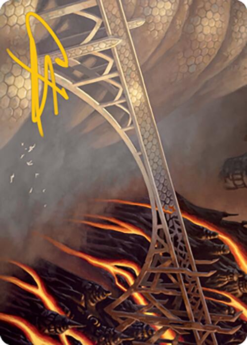 Rustvale Bridge Art Card (Gold-Stamped Signature) [Modern Horizons 2 Art Series] | Boutique FDB TCG