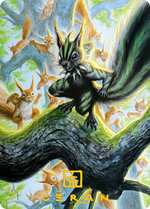 Chatterfang, Squirrel General Art Card (67) (Gold-Stamped Signature) [Modern Horizons 2 Art Series] | Boutique FDB TCG