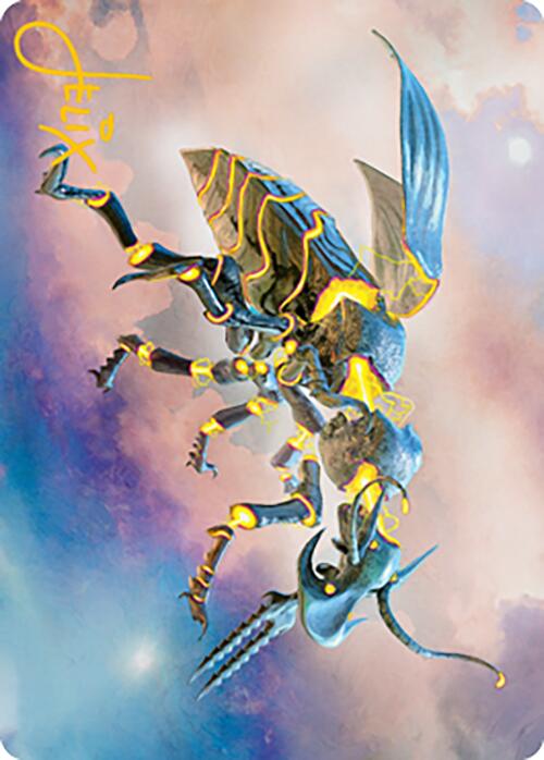 Zabaz, the Glimmerwasp Art Card (Gold-Stamped Signature) [Modern Horizons 2 Art Series] | Boutique FDB TCG