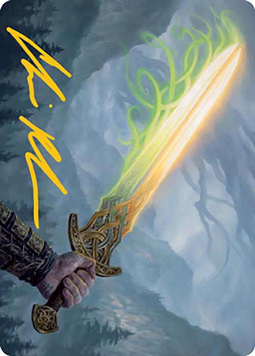 Sword of Hearth and Home Art Card (Gold-Stamped Signature) [Modern Horizons 2 Art Series] | Boutique FDB TCG