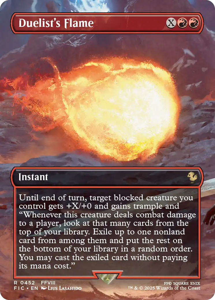 Duelist's Flame (Borderless) [FINAL FANTASY Commander] | Boutique FDB TCG