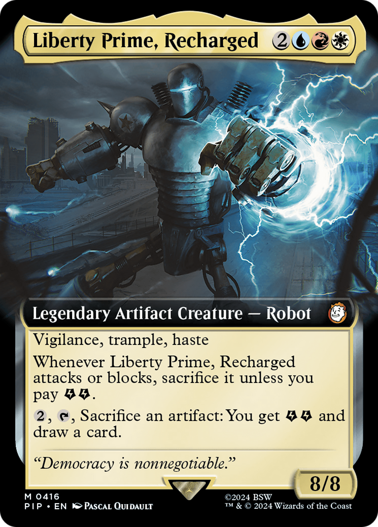 Liberty Prime, Recharged (Extended Art) [Fallout] | Boutique FDB TCG