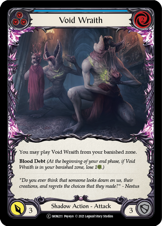 Void Wraith (Blue) [U-MON211-RF] (Monarch Unlimited)  Unlimited Rainbow Foil | Boutique FDB TCG
