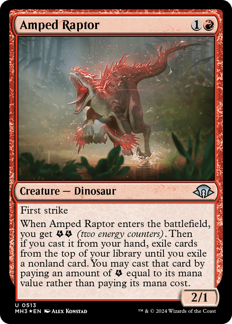 Amped Raptor (Ripple Foil) [Modern Horizons 3] | Boutique FDB TCG