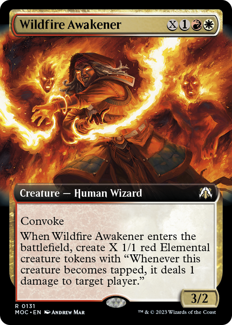 Wildfire Awakener (Extended Art) [March of the Machine Commander] | Boutique FDB TCG