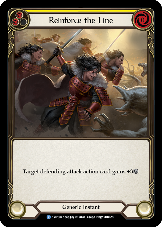 Reinforce the Line (Yellow) [CRU190] (Crucible of War)  1st Edition Normal | Boutique FDB TCG