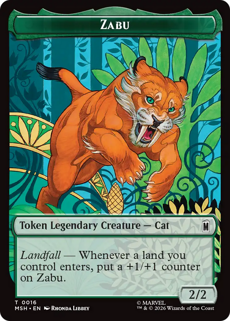 Redwing // Zabu Double-Sided Token [Marvel Super Heroes Tokens] | Boutique FDB TCG