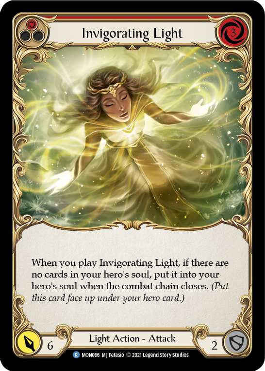 Invigorating Light (Red) [MON066-RF] (Monarch)  1st Edition Rainbow Foil | Boutique FDB TCG