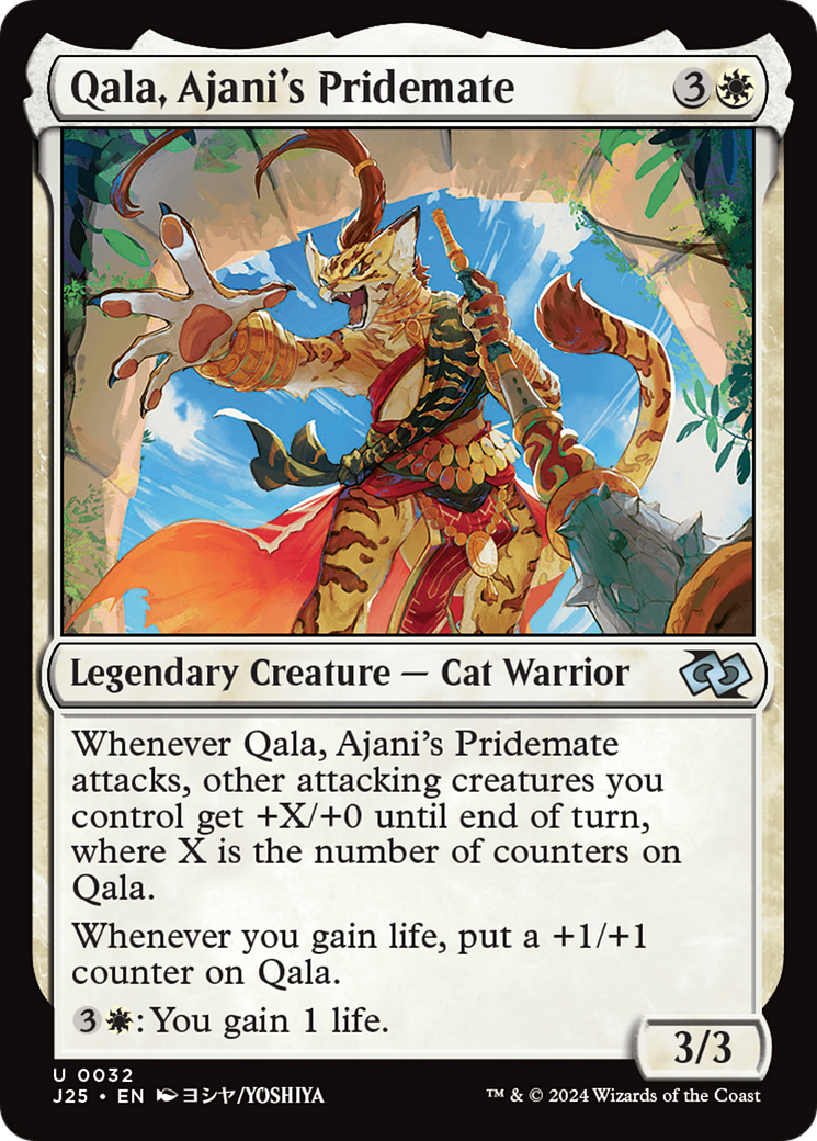 Qala, Ajani's Pridemate (Anime) [Foundations Jumpstart] | Boutique FDB TCG