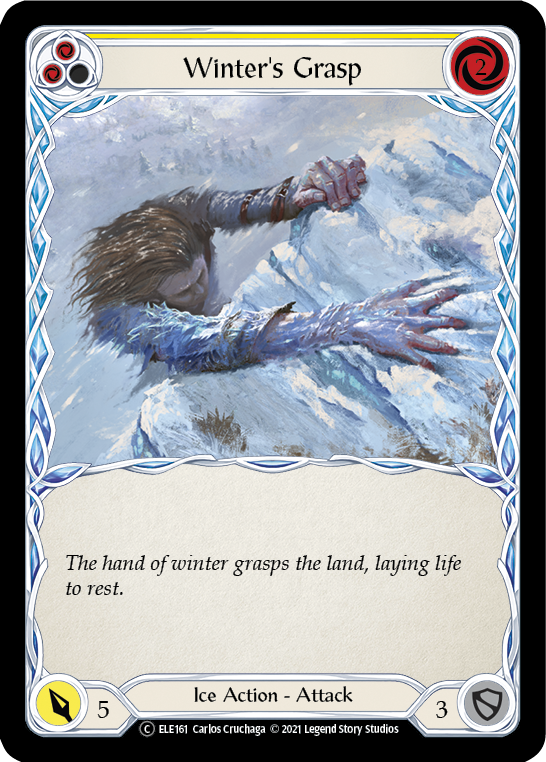 Winter's Grasp (Yellow) [U-ELE161] (Tales of Aria Unlimited)  Unlimited Rainbow Foil | Boutique FDB TCG
