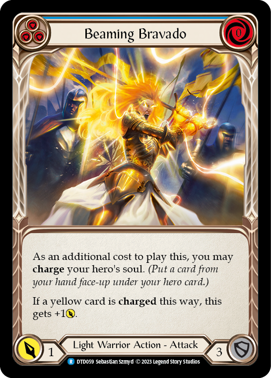 Beaming Bravado (Blue) [DTD059] (Dusk Till Dawn)  Rainbow Foil | Boutique FDB TCG