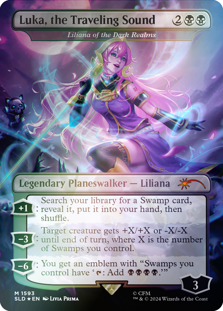 Luka, the Traveling Sound - Liliana of the Dark Realms (Rainbow Foil) [Secret Lair Drop Series] | Boutique FDB TCG