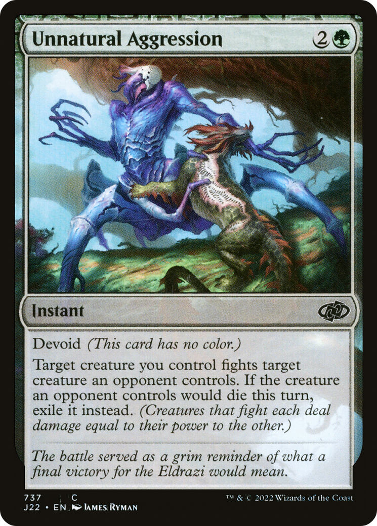 Unnatural Aggression [Jumpstart 2022] | Boutique FDB TCG