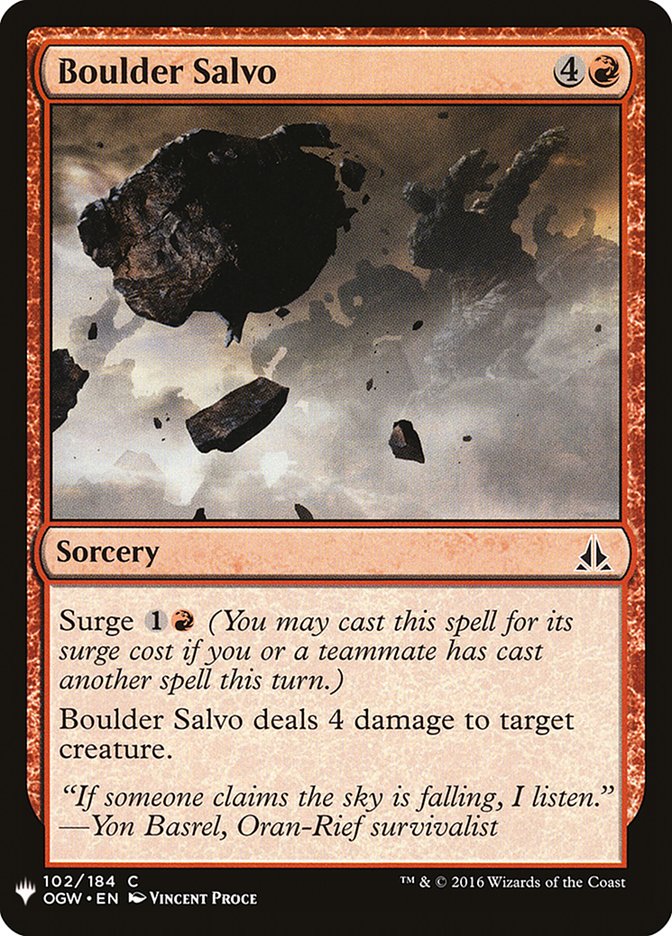 Boulder Salvo [Mystery Booster] | Boutique FDB TCG