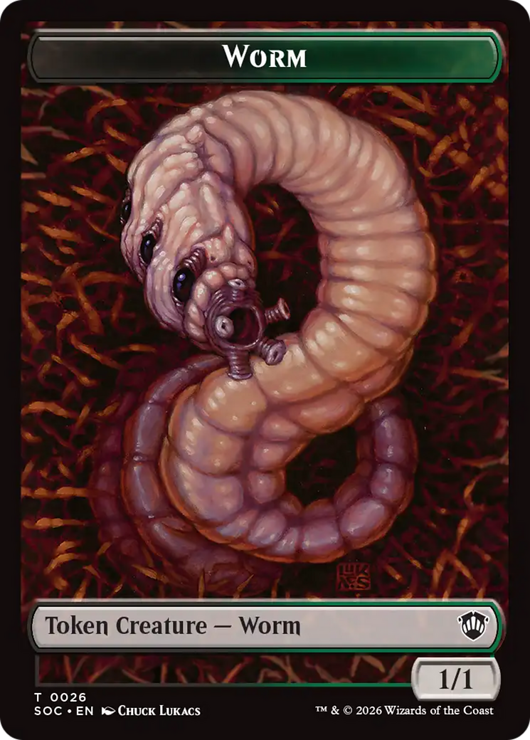 Eldrazi Spawn // Worm Double-Sided Token [Secrets of Strixhaven Commander Tokens] | Boutique FDB TCG