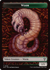 Eldrazi Spawn // Worm Double-Sided Token [Secrets of Strixhaven Commander Tokens] | Boutique FDB TCG