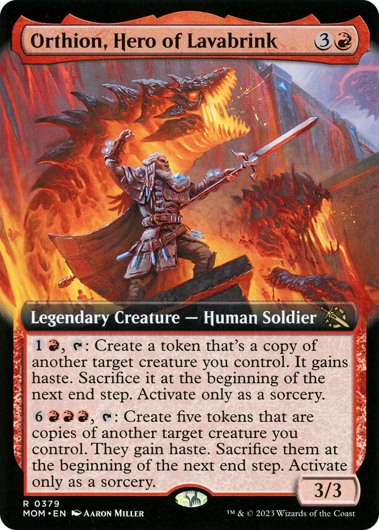 Orthion, Hero of Lavabrink (Extended Art) [March of the Machine] | Boutique FDB TCG